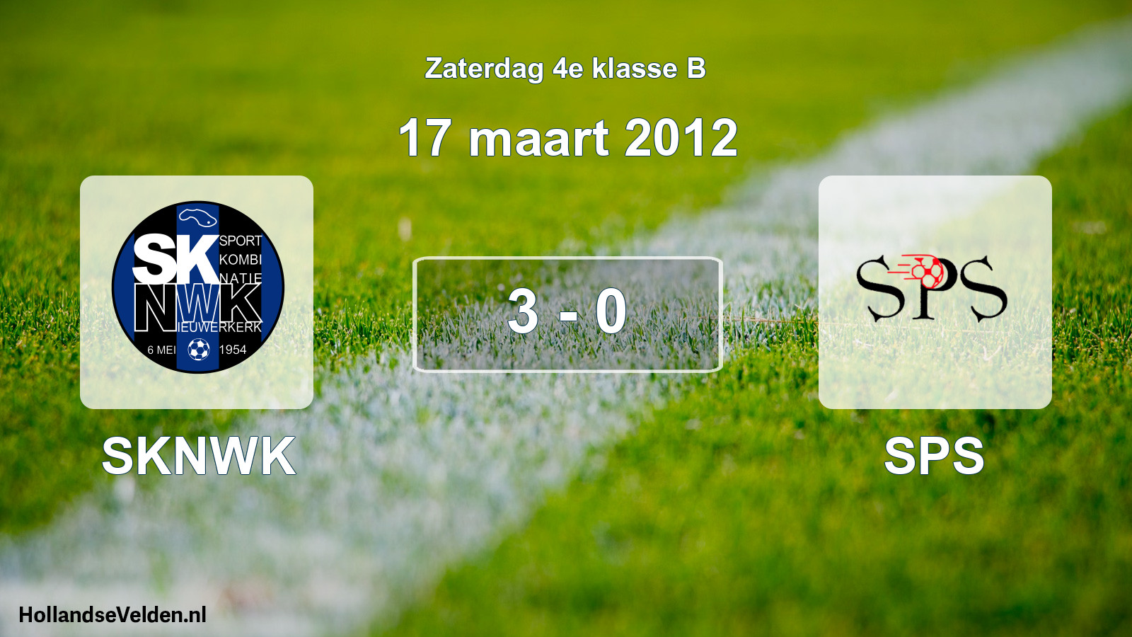 Total number of matches played: SKNWK - SPS 3 - 0 (17 March 2012)