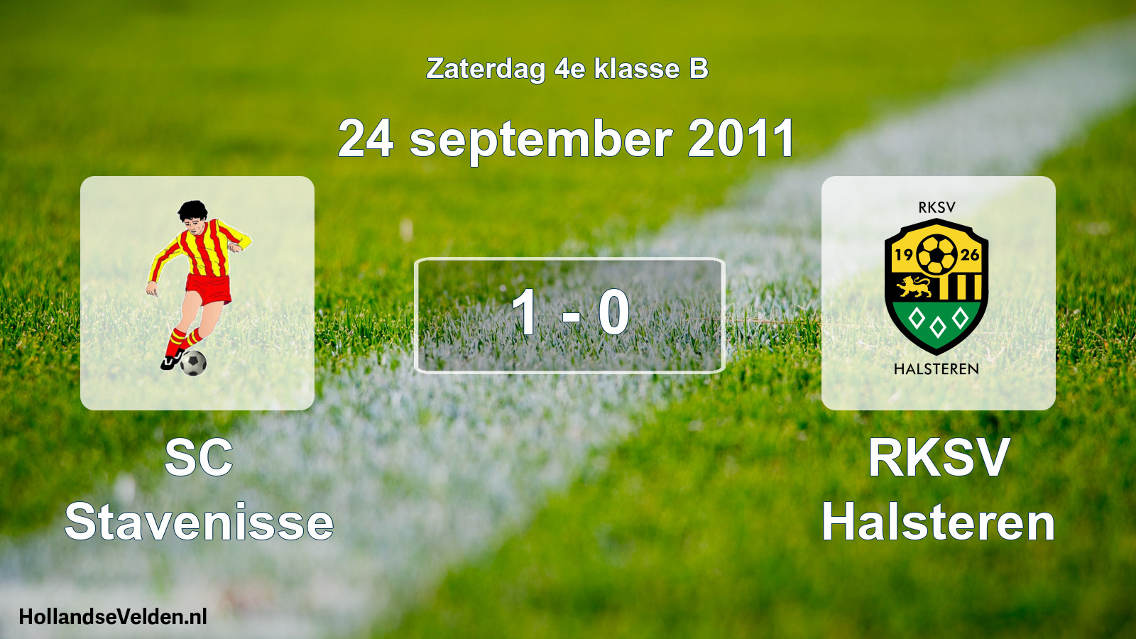Total number of matches played: SC Stavenisse - RKSV Halsteren 1 - 0 (24 September 2011)