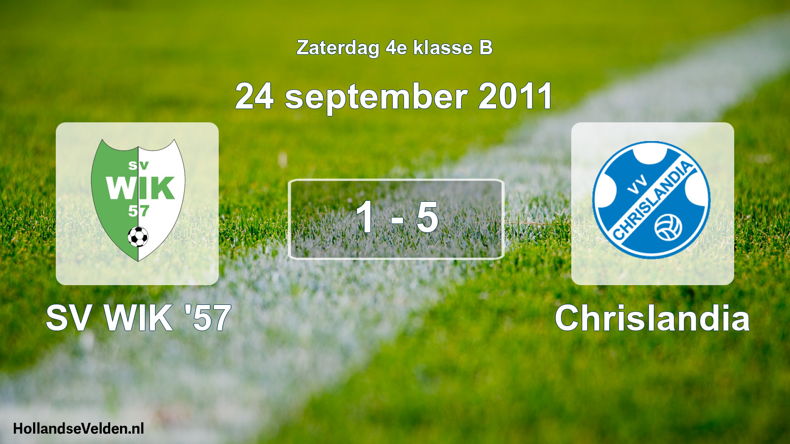 Total number of matches played: SV WIK '57 - Chrislandia 1 - 5 (24 September 2011)