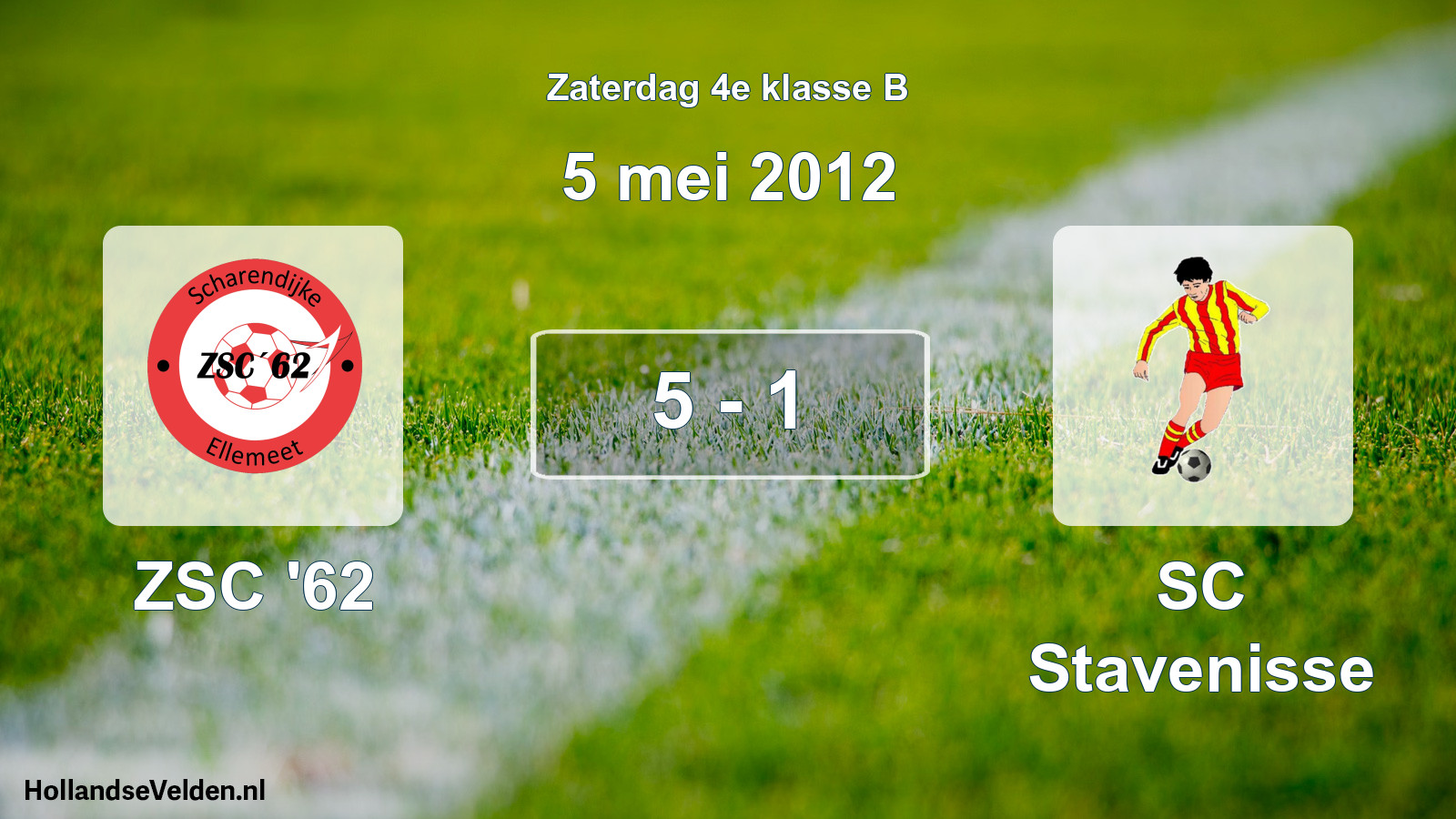 Total number of matches played: ZSC '62 - SC Stavenisse 5 - 1 (5 May 2012)