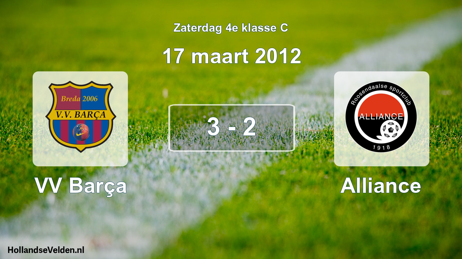 Total number of matches played: VV Barça - Alliance 3 - 2 (17 March 2012)