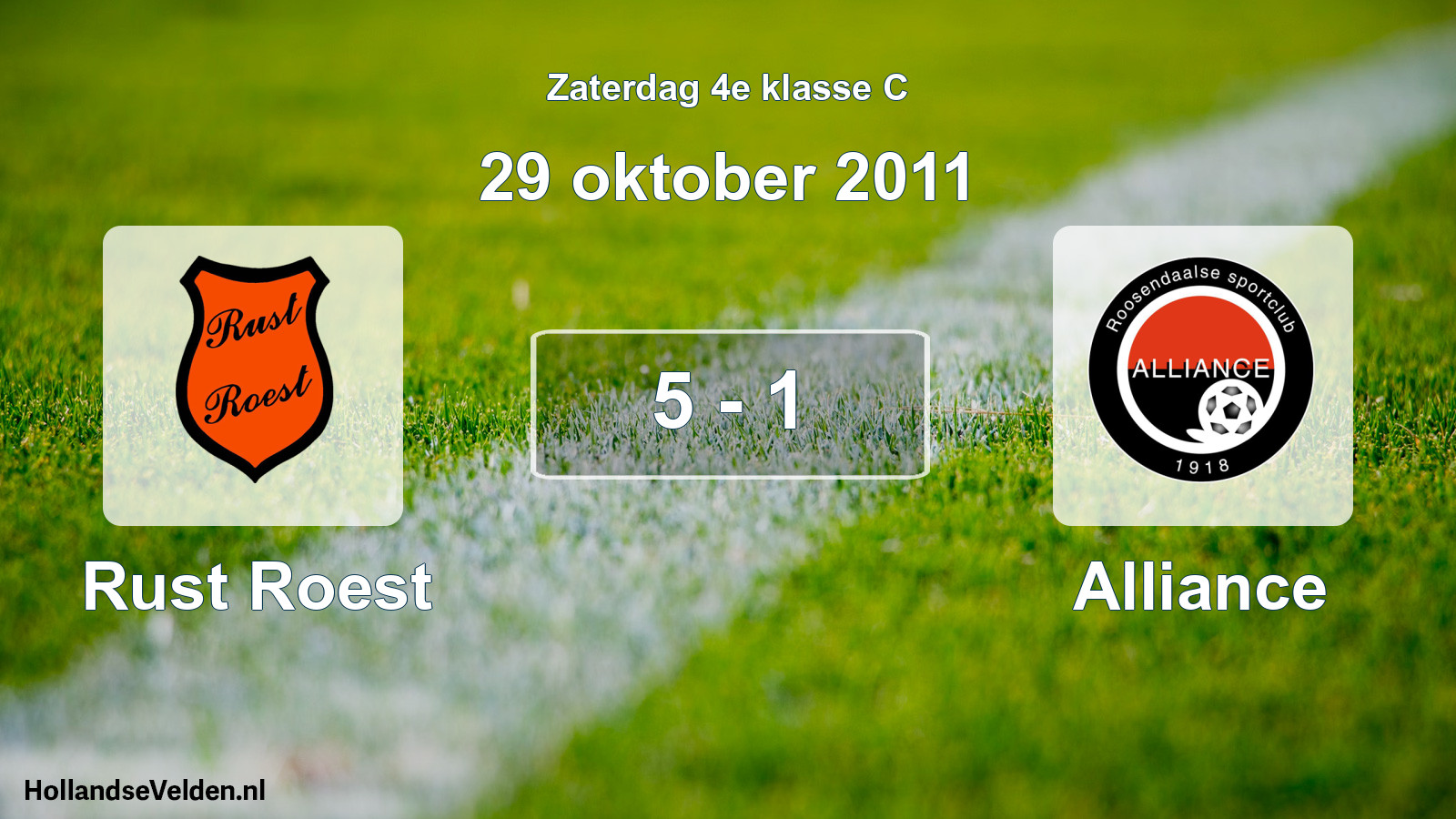 Total number of matches played: Rust Roest - Alliance 5 - 1 (29 October 2011)