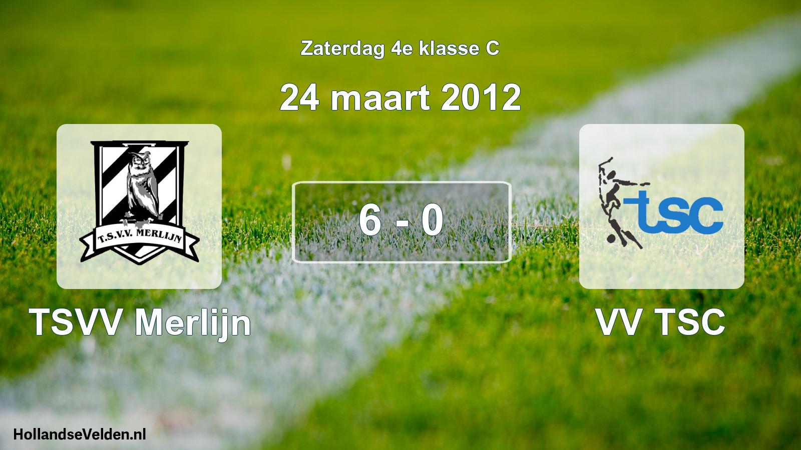 Total number of matches played: TSVV Merlijn - VV TSC 6 - 0 (24 March 2012)
