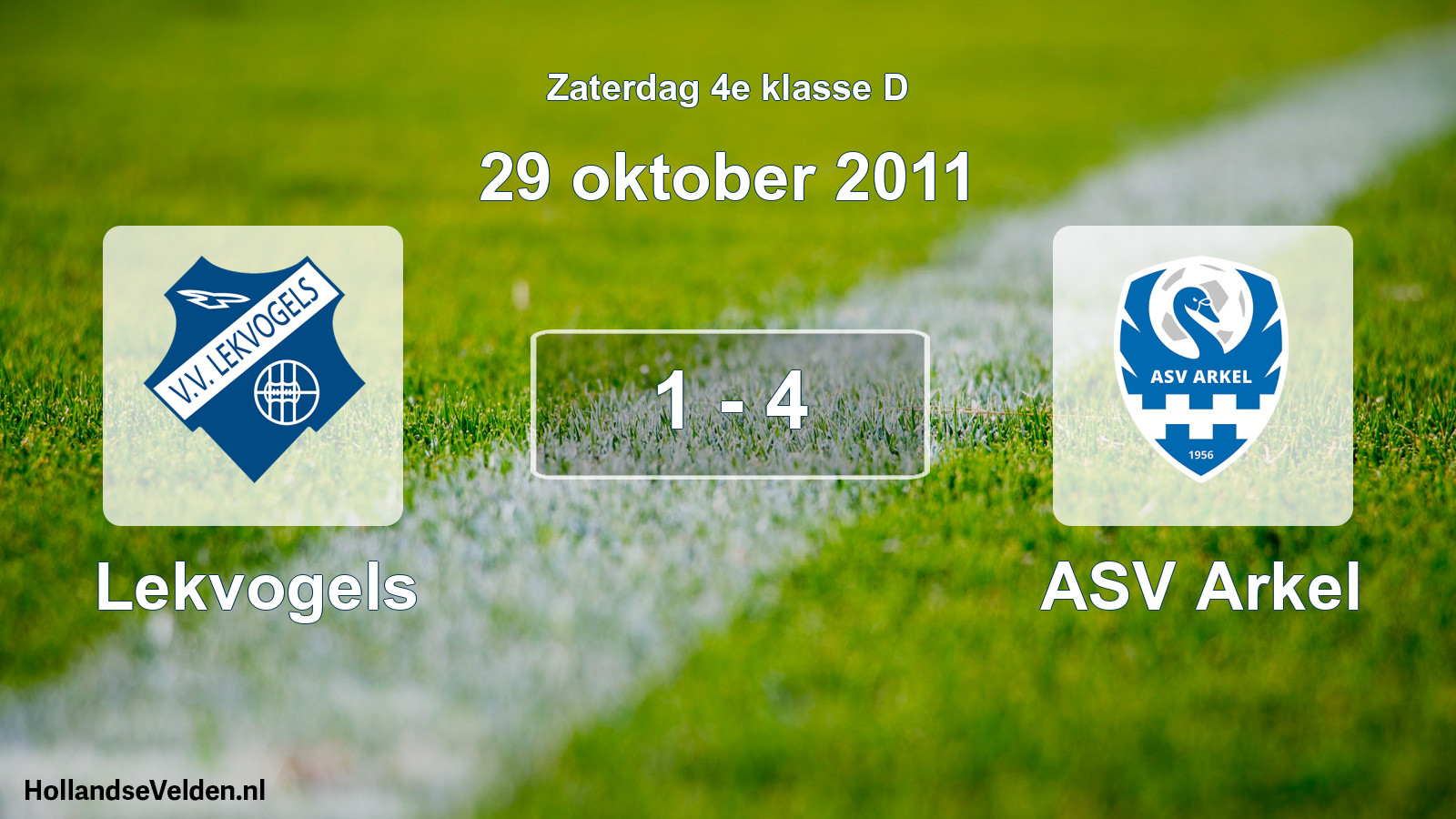 Total number of matches played: Lekvogels - ASV Arkel 1 - 4 (29 October 2011)