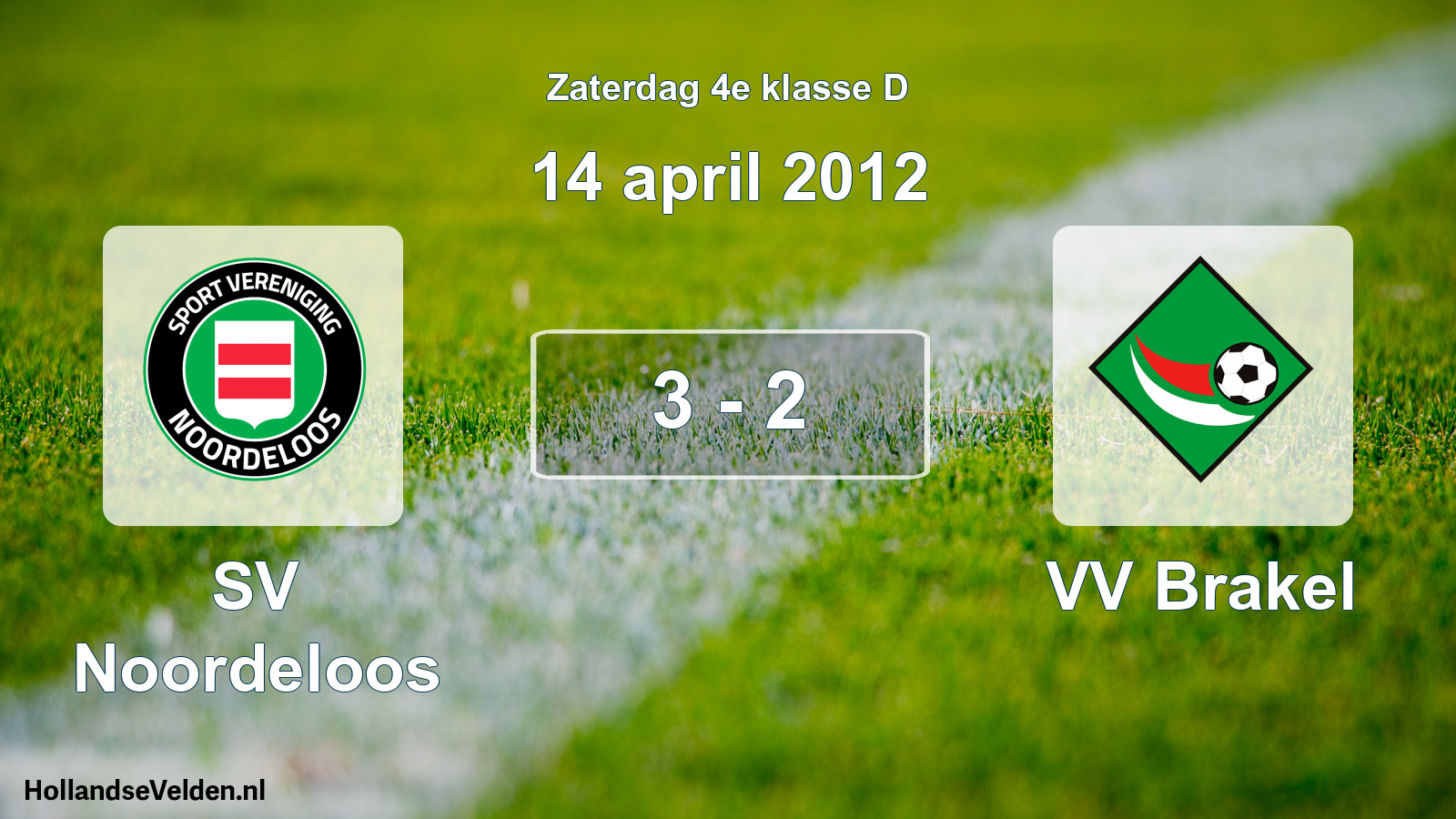 Total number of matches played: SV Noordeloos - VV Brakel 3 - 2 (14 April 2012)
