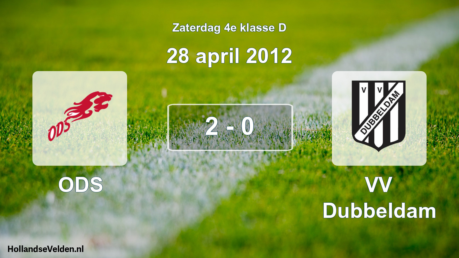 Total number of matches played: ODS - VV Dubbeldam 2 - 0 (28 April 2012)