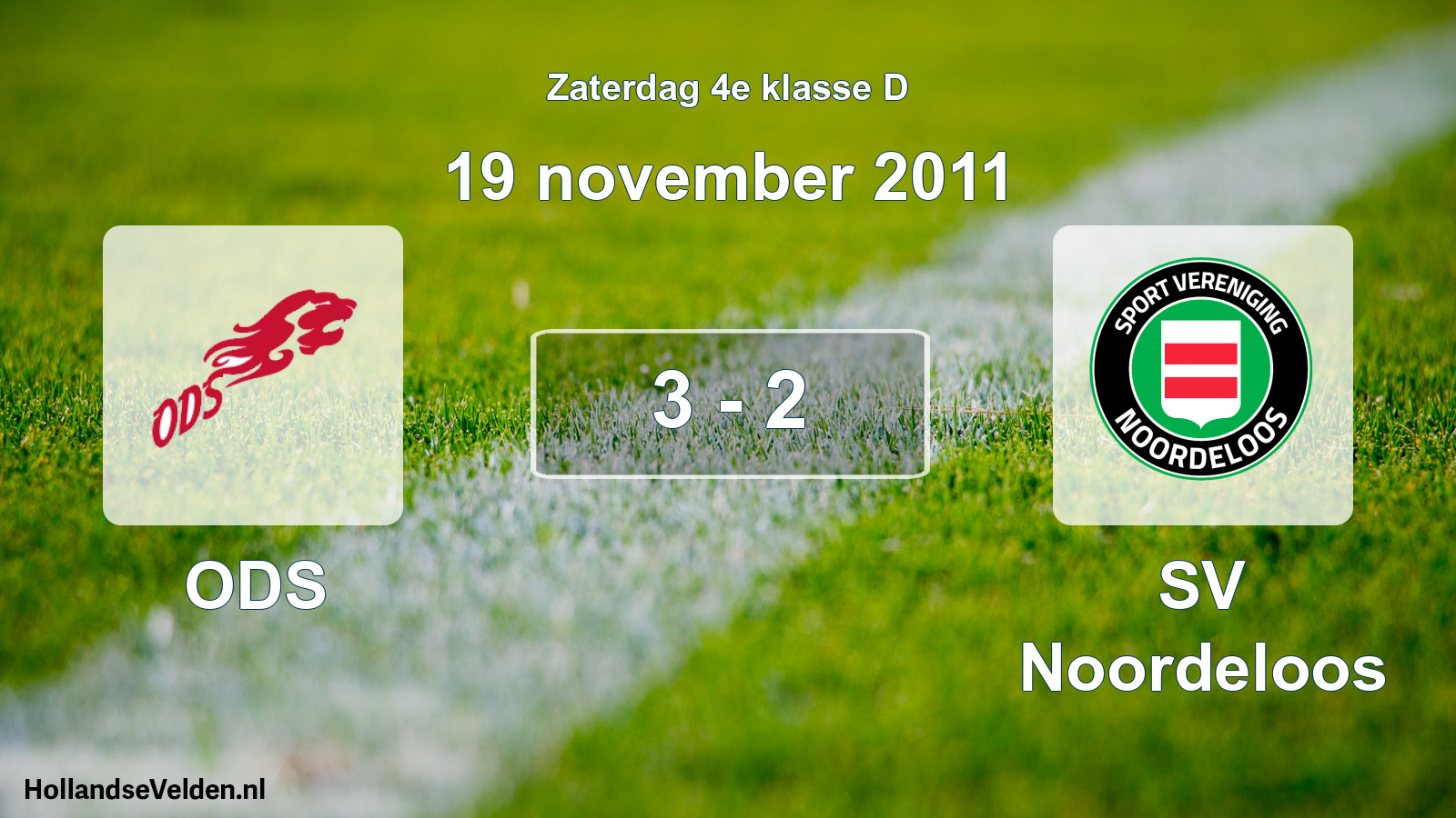 Total number of matches played: ODS - SV Noordeloos 3 - 2 (19 November 2011)