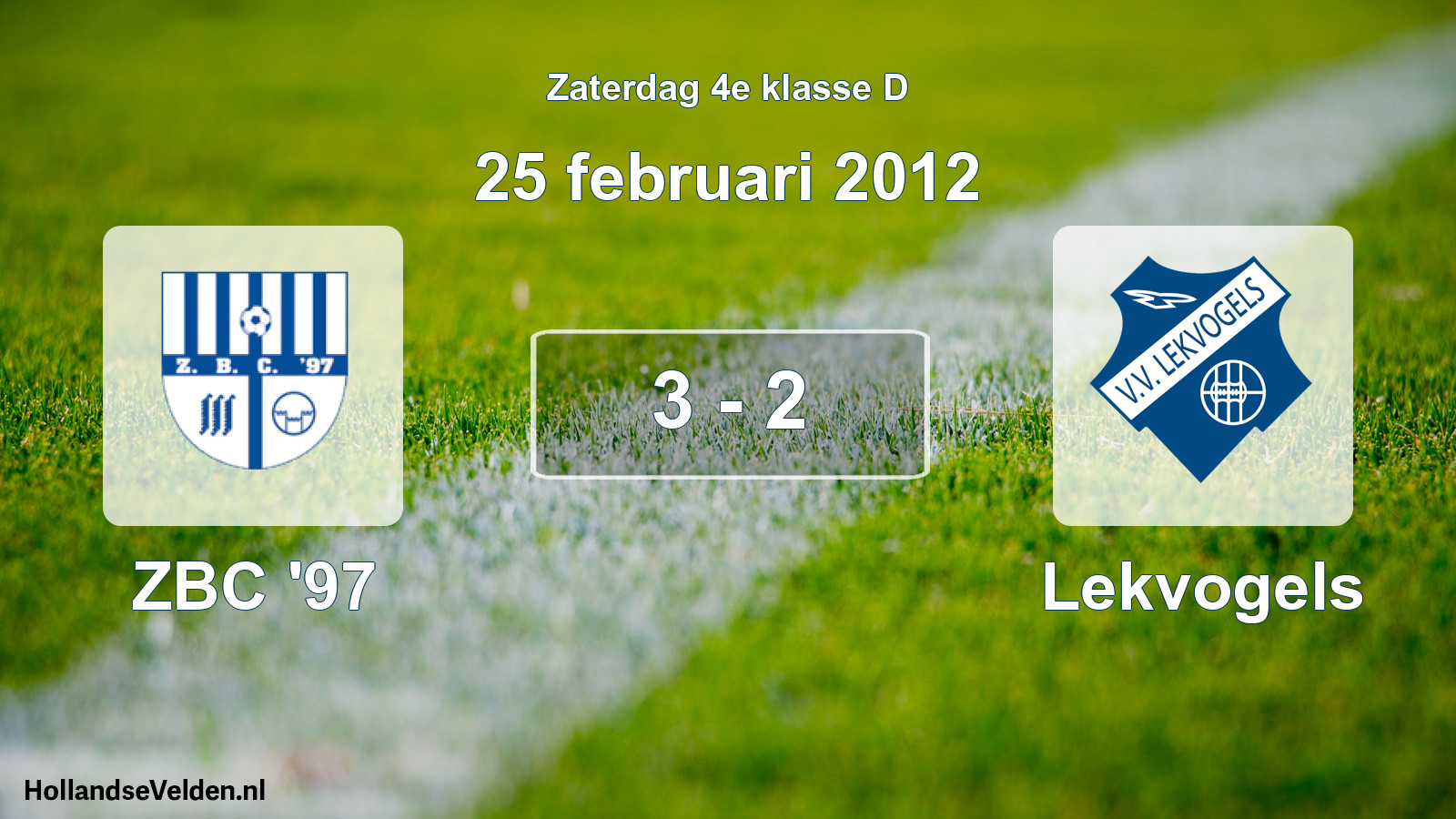 Total number of matches played: ZBC '97 - Lekvogels 3 - 2 (25 February 2012)