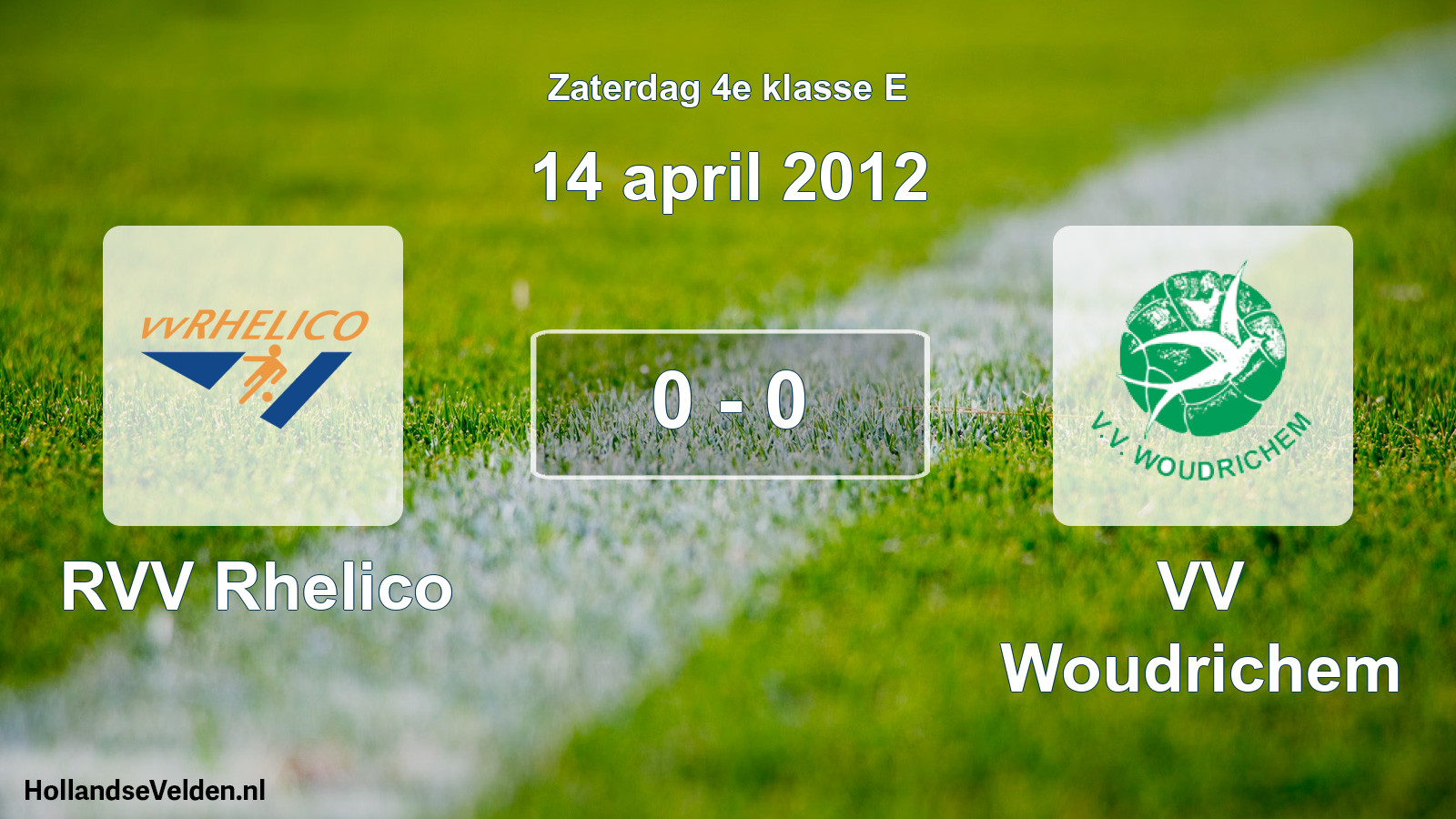Total number of matches played: RVV Rhelico - VV Woudrichem 0 - 0 (14 April 2012)