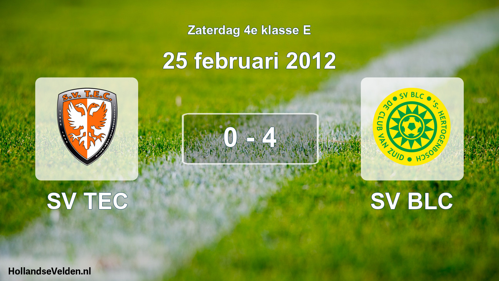 Total number of matches played: SV TEC - SV BLC 0 - 4 (25 February 2012)