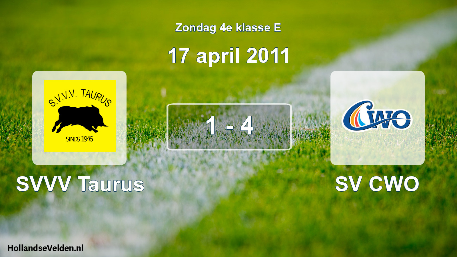 Total number of matches played: SVVV Taurus - SV CWO 1 - 4 (17 April 2011)