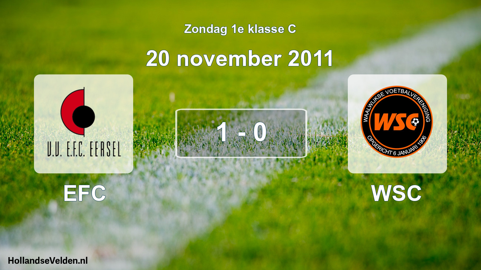 Total number of matches played: EFC - WSC 1 - 0 (20 November 2011)