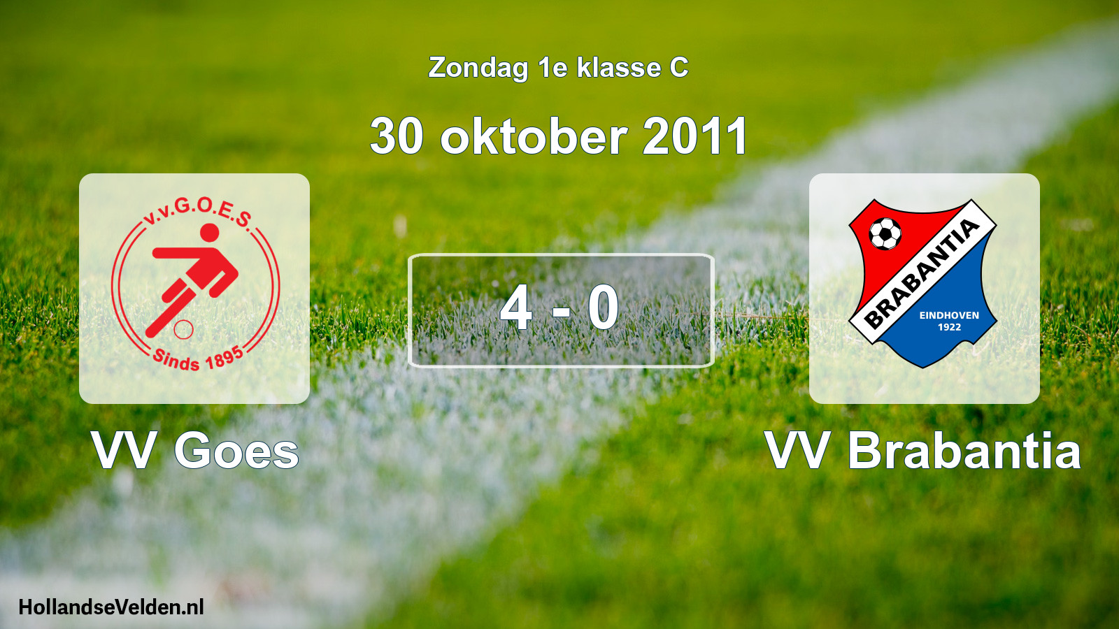 Total number of matches played: VV Goes - VV Brabantia 4 - 0 (30 October 2011)