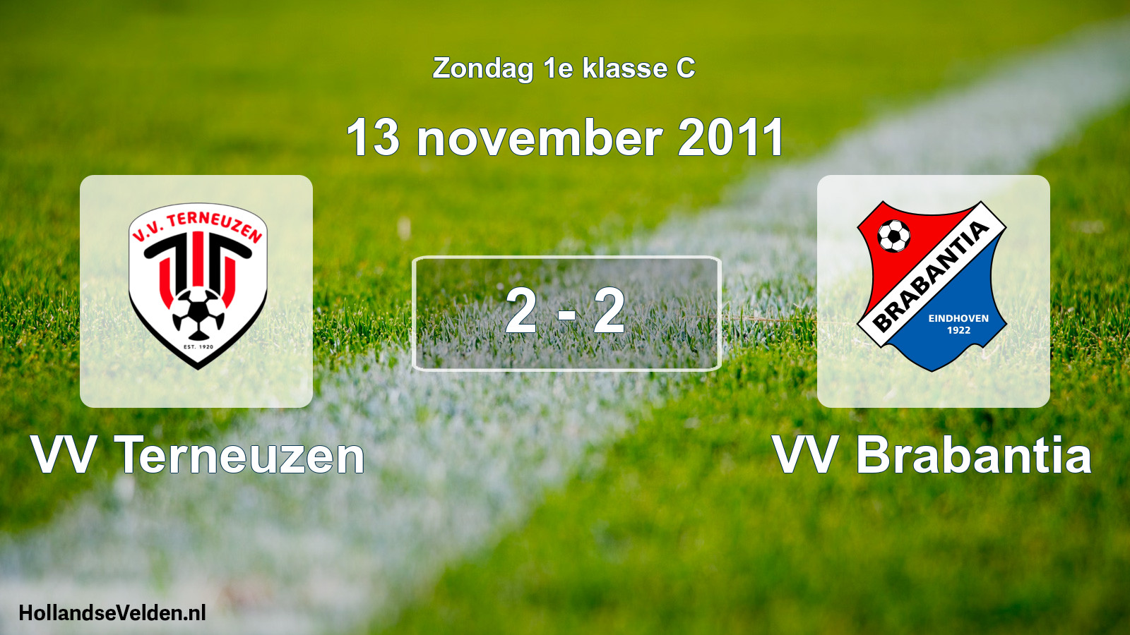 Total number of matches played: VV Terneuzen - VV Brabantia 2 - 2 (13 November 2011)