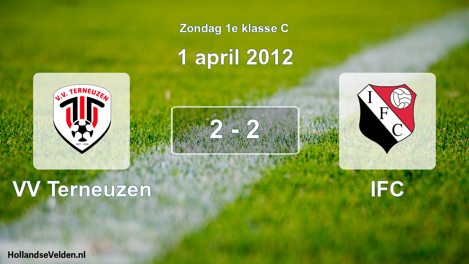 Total number of matches played: VV Terneuzen - IFC 2 - 2 (1 April 2012)