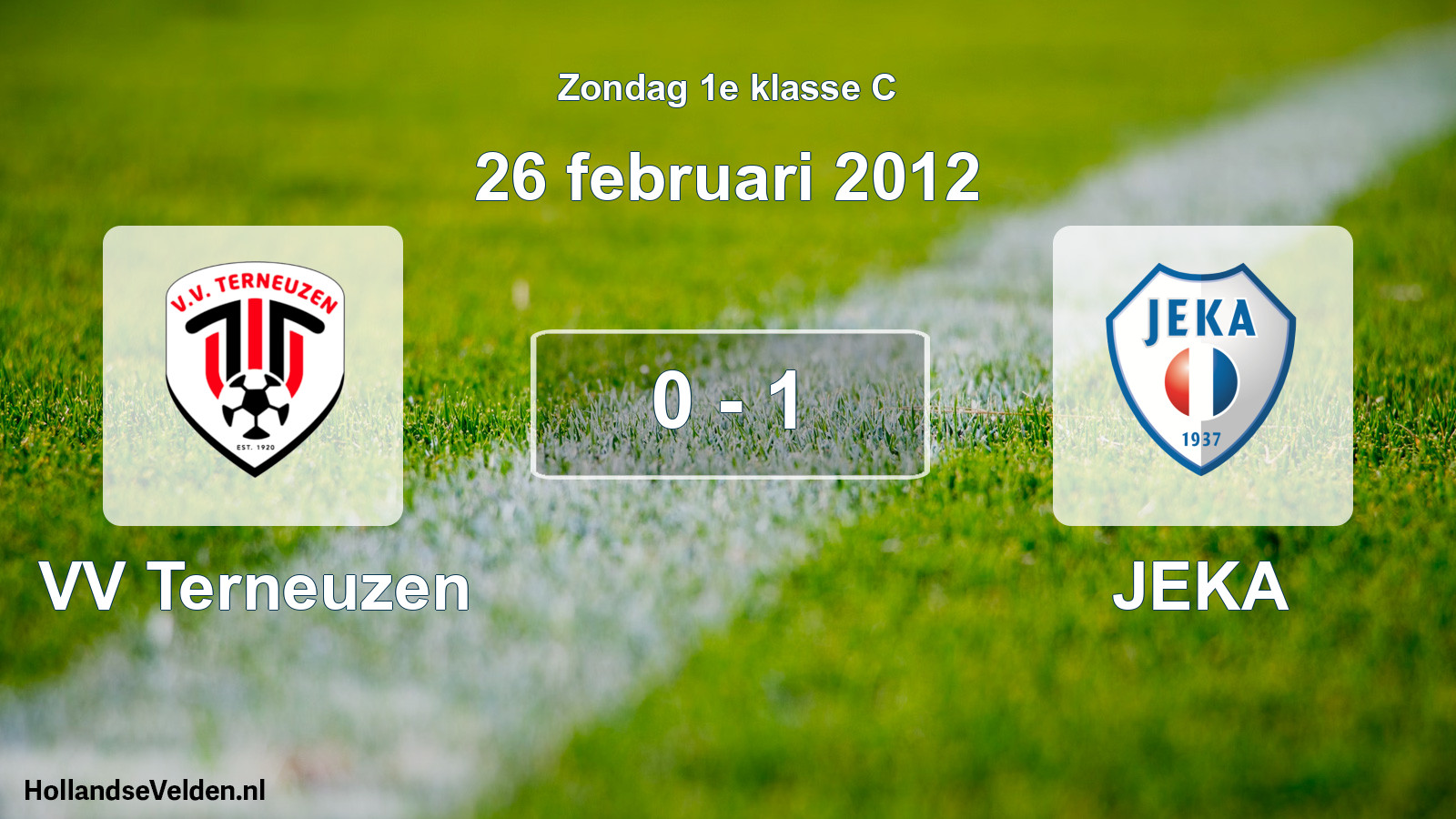 Total number of matches played: VV Terneuzen - JEKA 0 - 1 (26 February 2012)