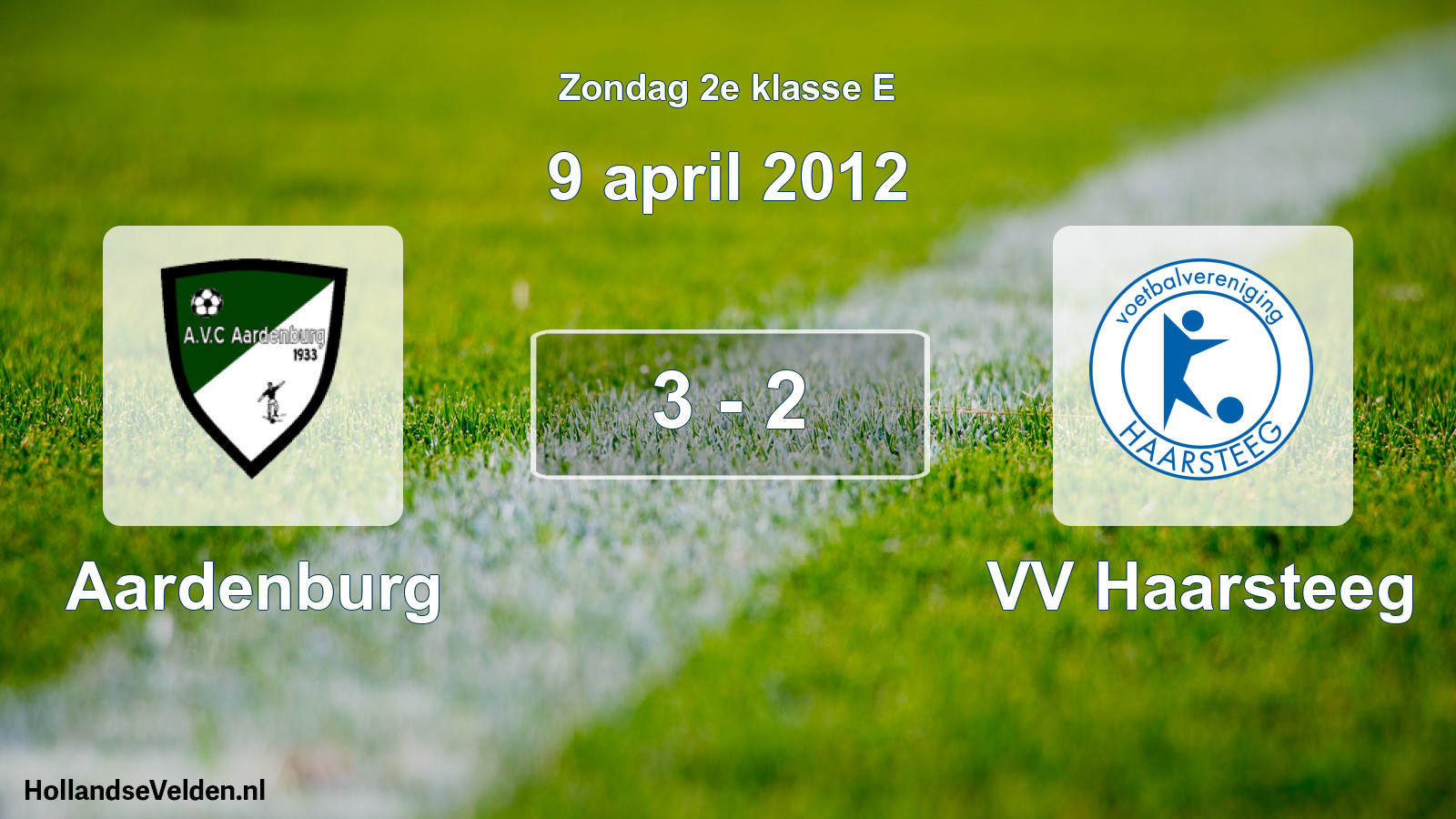 Total number of matches played: Aardenburg - VV Haarsteeg 3 - 2 (9 April 2012)