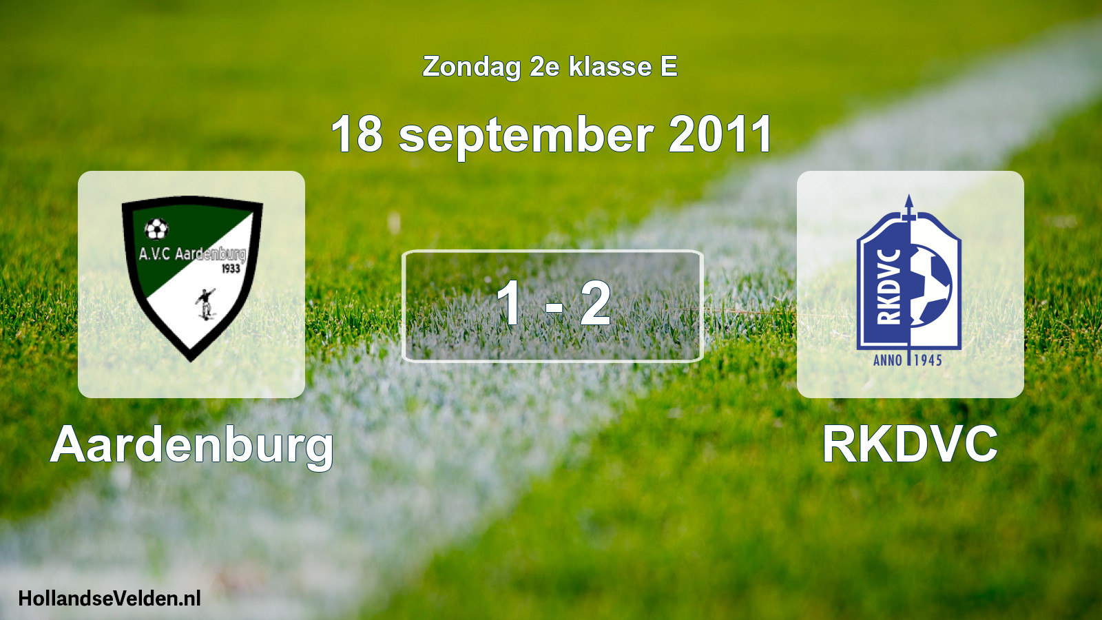 Total number of matches played: Aardenburg - RKDVC 1 - 2 (18 September 2011)