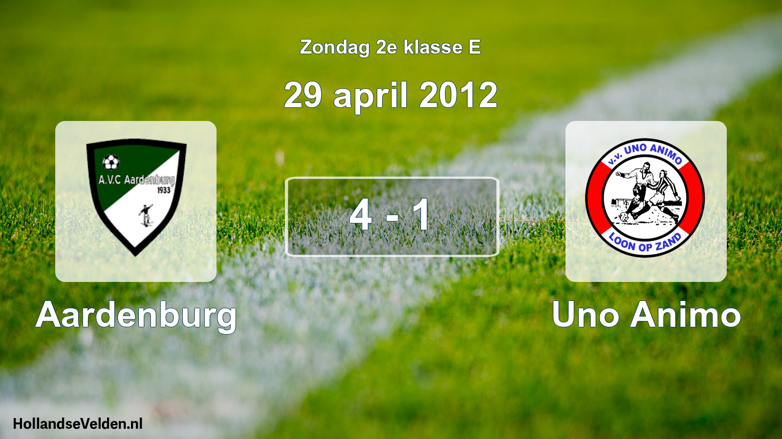Total number of matches played: Aardenburg - Uno Animo 4 - 1 (29 April 2012)