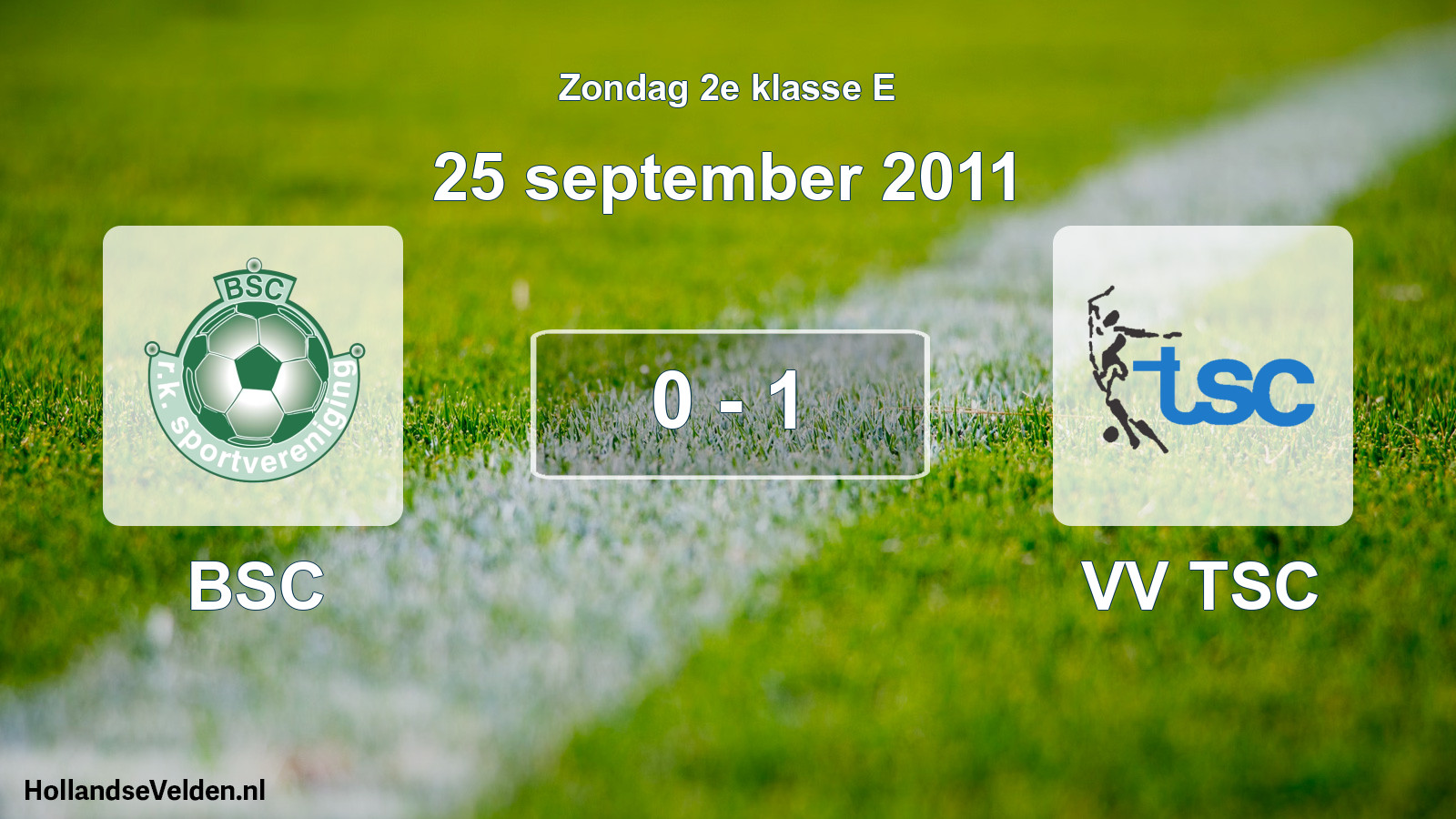 Total number of matches played: BSC - VV TSC 0 - 1 (25 September 2011)