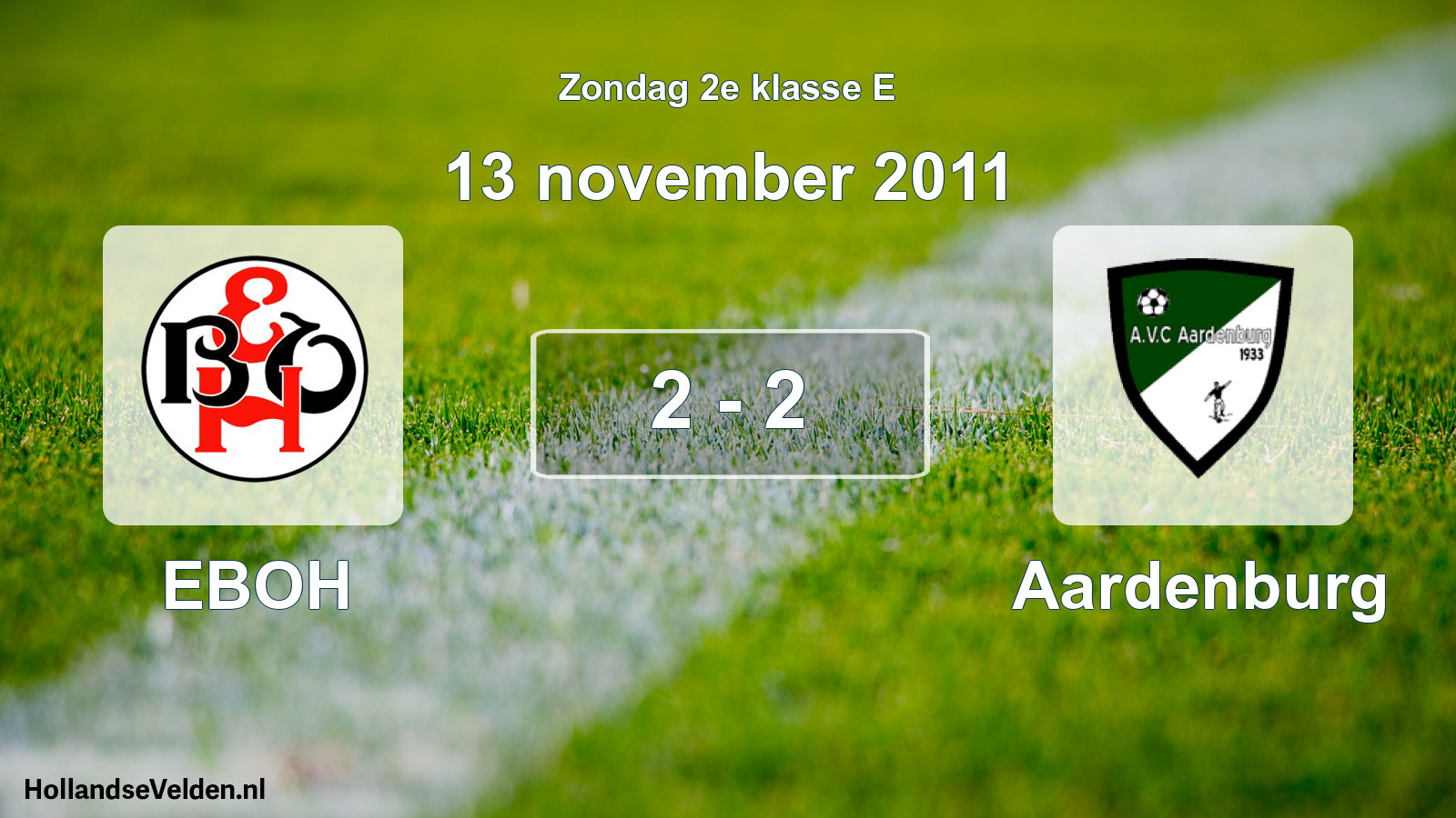 Total number of matches played: EBOH - Aardenburg 2 - 2 (13 November 2011)