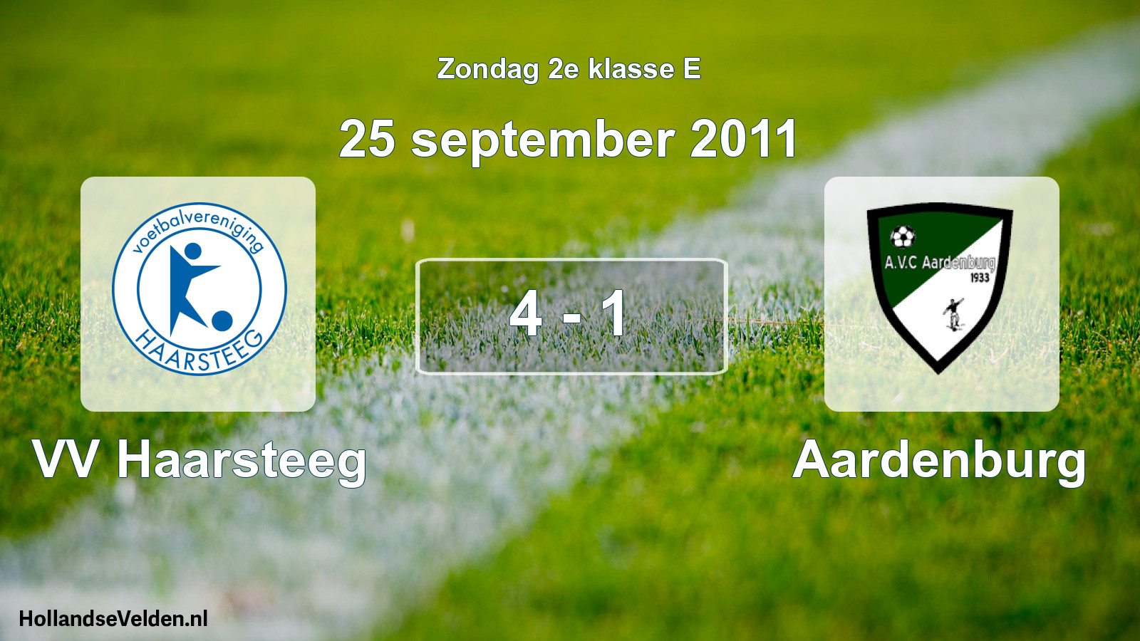 Total number of matches played: VV Haarsteeg - Aardenburg 4 - 1 (25 September 2011)