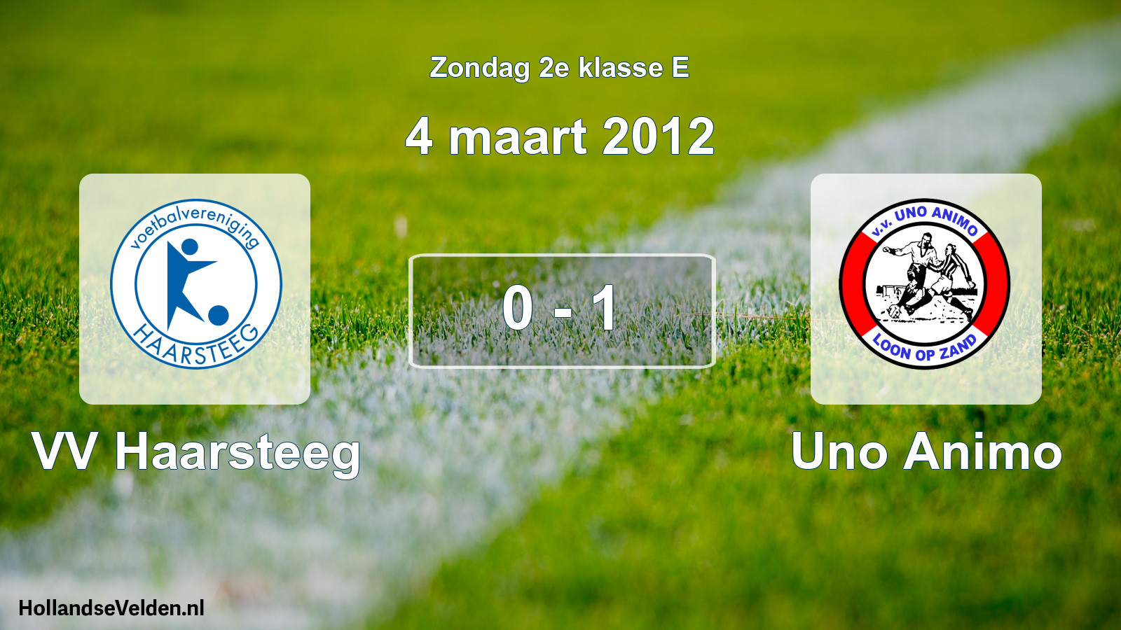 Total number of matches played: VV Haarsteeg - Uno Animo 0 - 1 (4 March 2012)