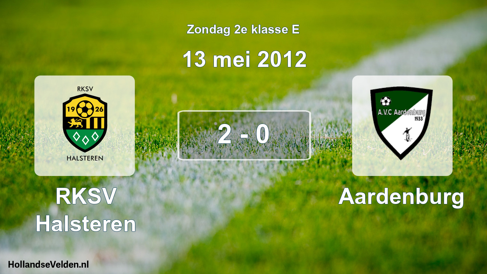 Total number of matches played: RKSV Halsteren - Aardenburg 2 - 0 (13 May 2012)