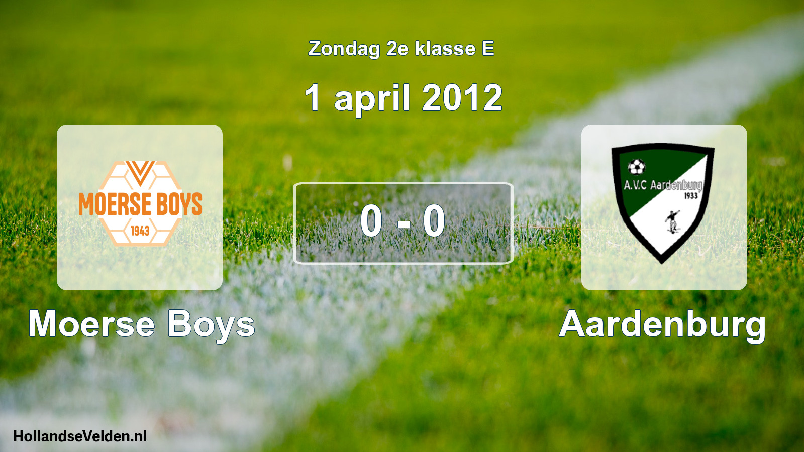 Total number of matches played: Moerse Boys - Aardenburg 0 - 0 (1 April 2012)