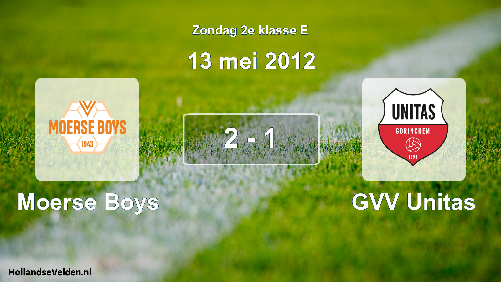 Total number of matches played: Moerse Boys - GVV Unitas 2 - 1 (13 May 2012)