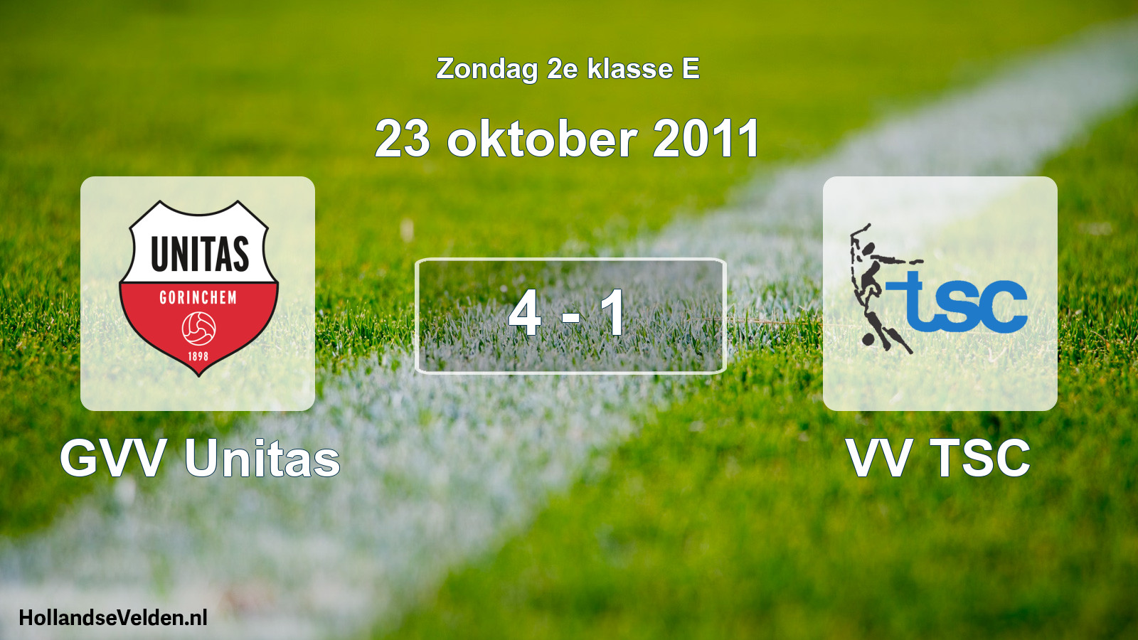Total number of matches played: GVV Unitas - VV TSC 4 - 1 (23 October 2011)