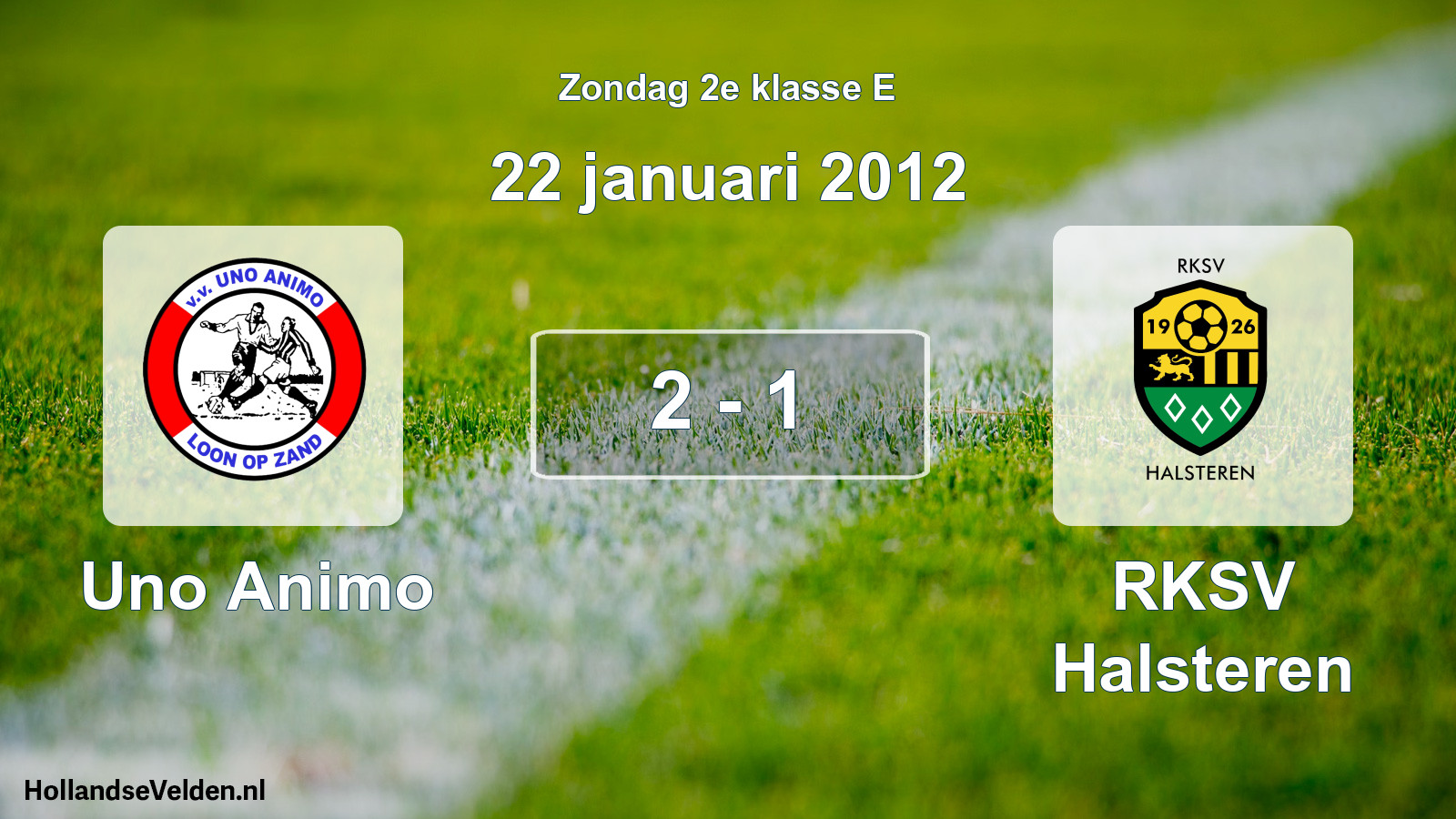 Total number of matches played: Uno Animo - RKSV Halsteren 2 - 1 (22 January 2012)