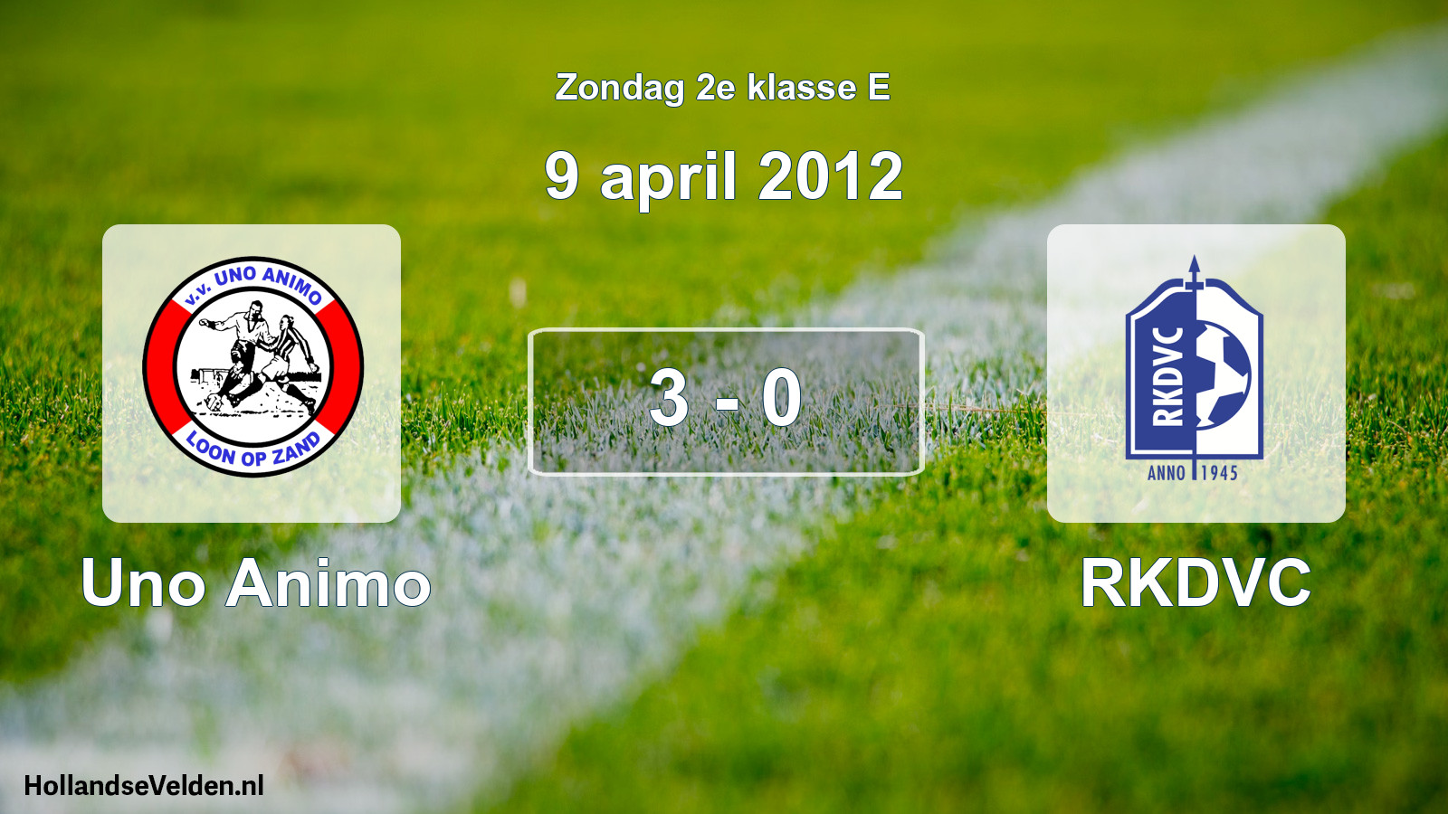 Total number of matches played: Uno Animo - RKDVC 3 - 0 (9 April 2012)
