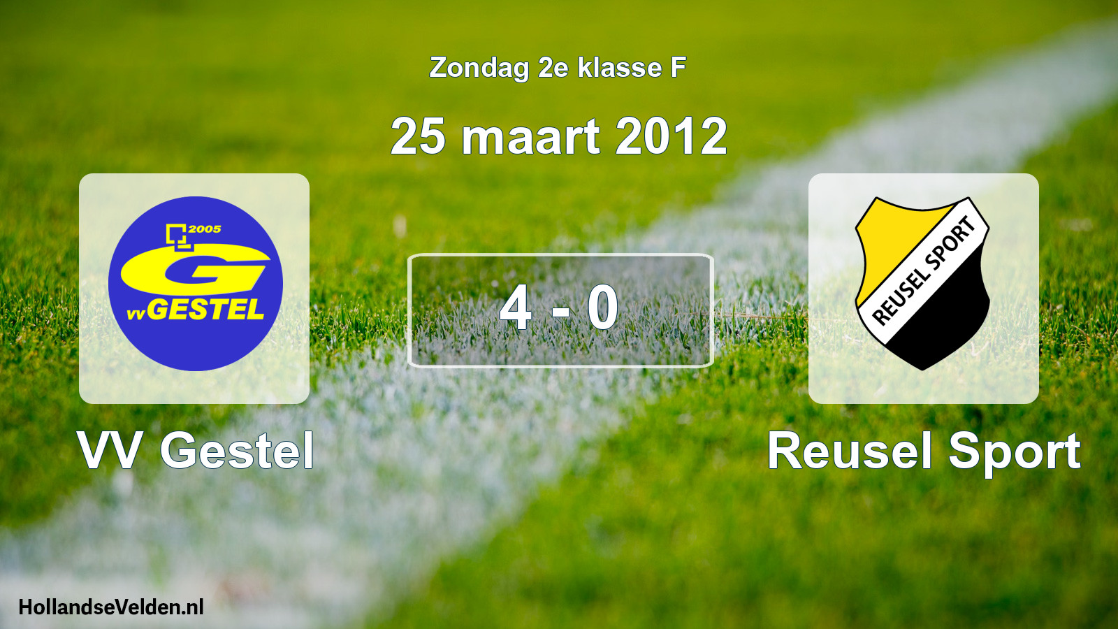 Total number of matches played: VV Gestel - Reusel Sport 4 - 0 (25 March 2012)