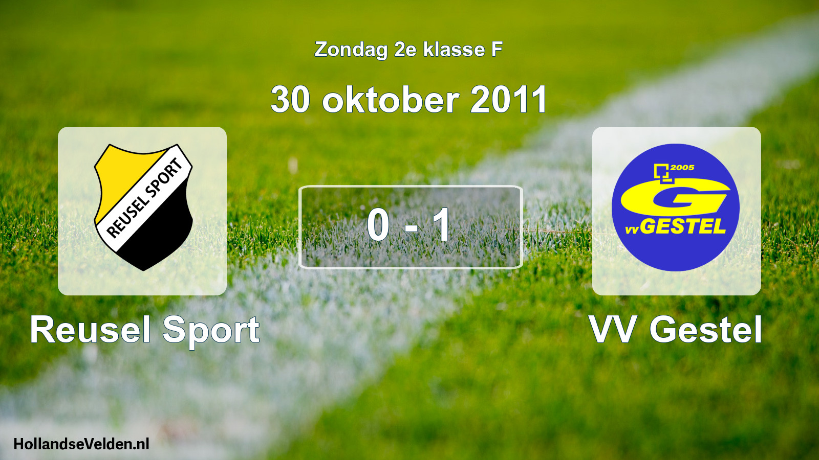 Total number of matches played: Reusel Sport - VV Gestel 0 - 1 (30 October 2011)
