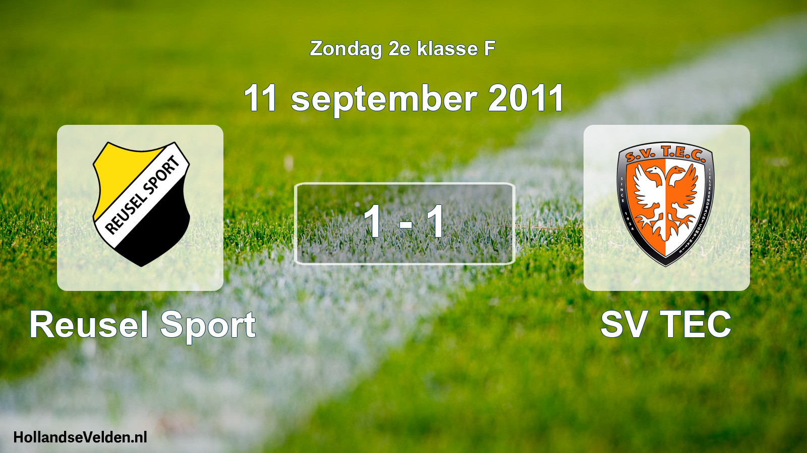 Total number of matches played: Reusel Sport - SV TEC 1 - 1 (11 September 2011)
