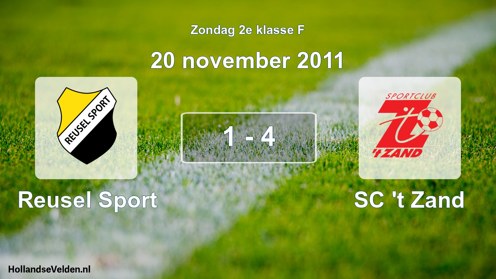 Total number of matches played: Reusel Sport - SC 't Zand 1 - 4 (20 November 2011)