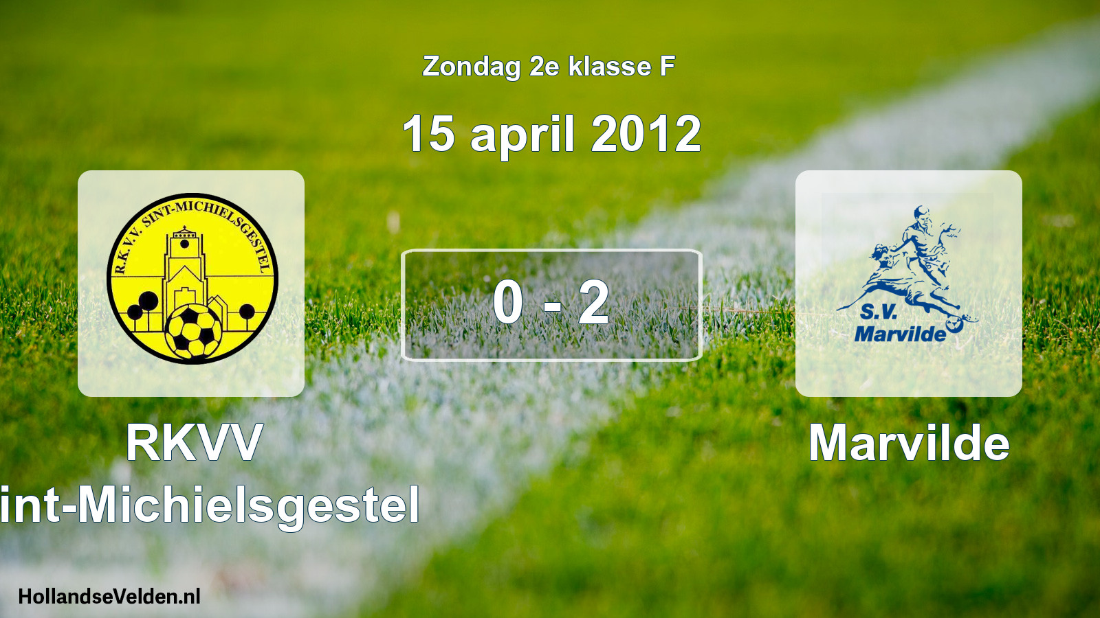 Total number of matches played: RKVV Sint-Michielsgestel - Marvilde 0 - 2 (15 April 2012)