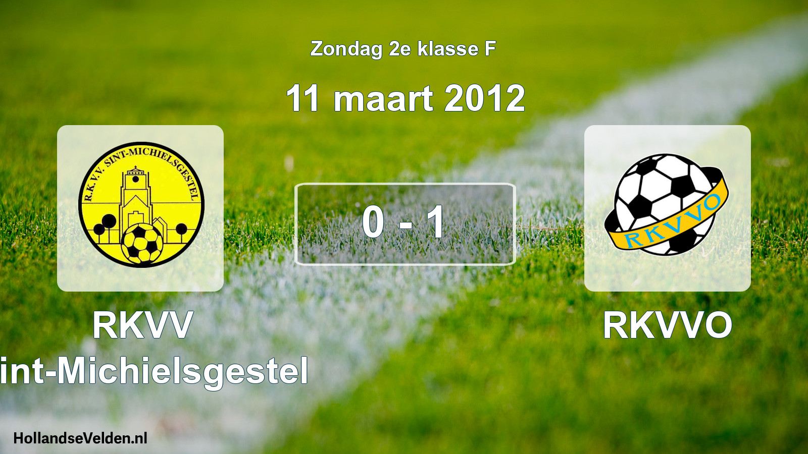 Total number of matches played: RKVV Sint-Michielsgestel - RKVVO 0 - 1 (11 March 2012)