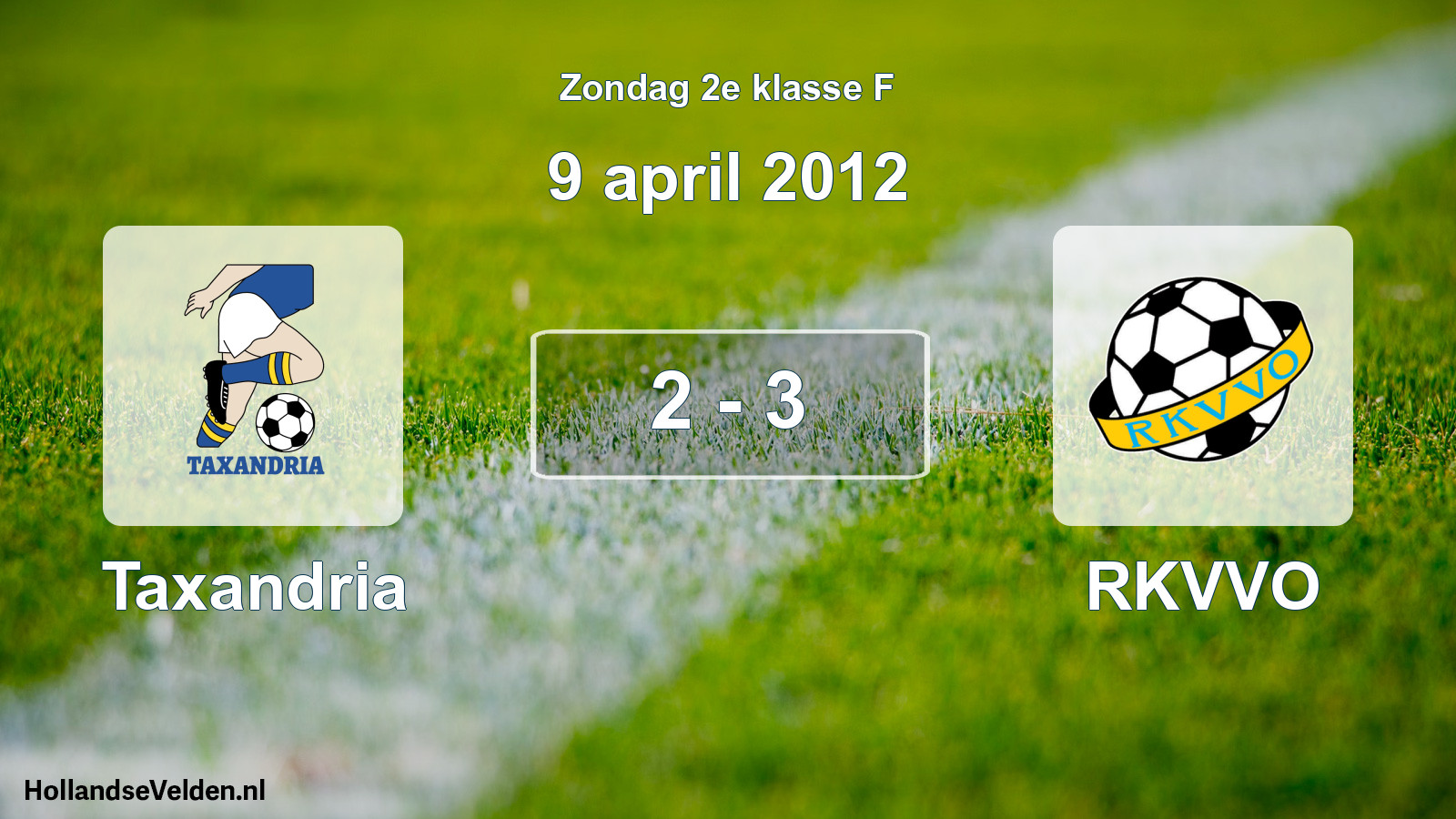 Total number of matches played: Taxandria - RKVVO 2 - 3 (9 April 2012)