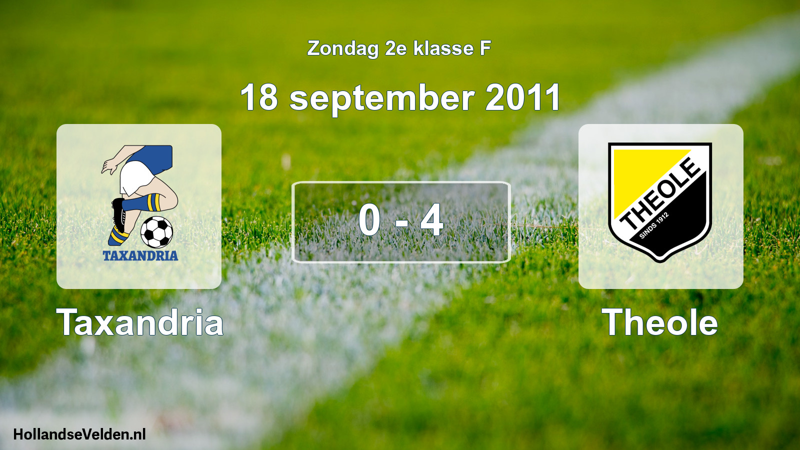 Total number of matches played: Taxandria - Theole 0 - 4 (18 September 2011)