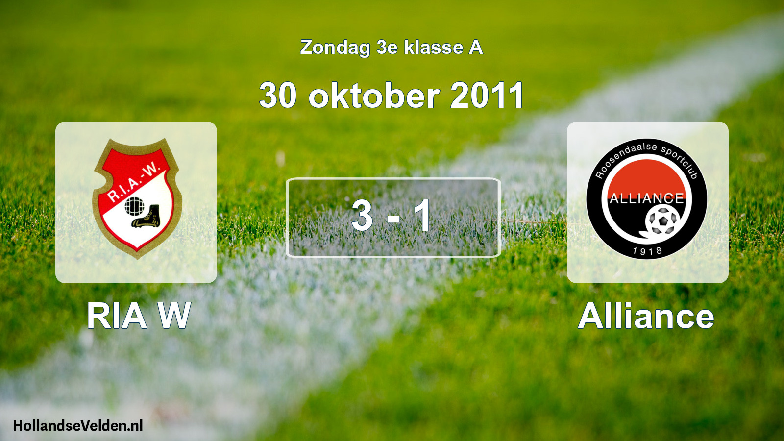 Total number of matches played: RIA W - Alliance 3 - 1 (30 October 2011)
