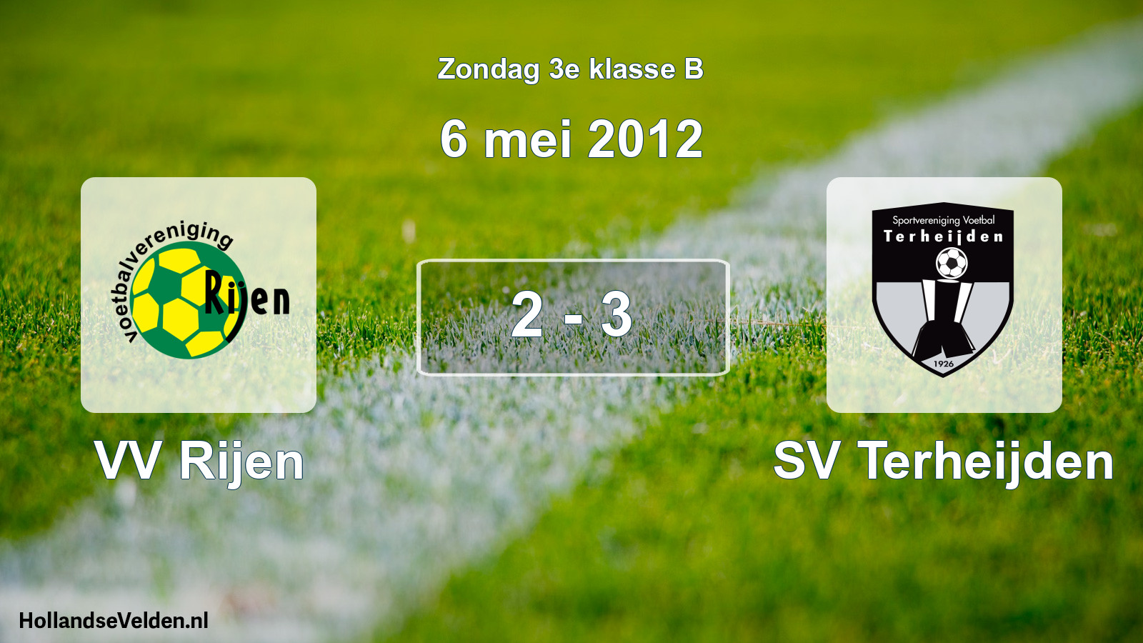 Total number of matches played: VV Rijen - SV Terheijden 2 - 3 (6 May 2012)