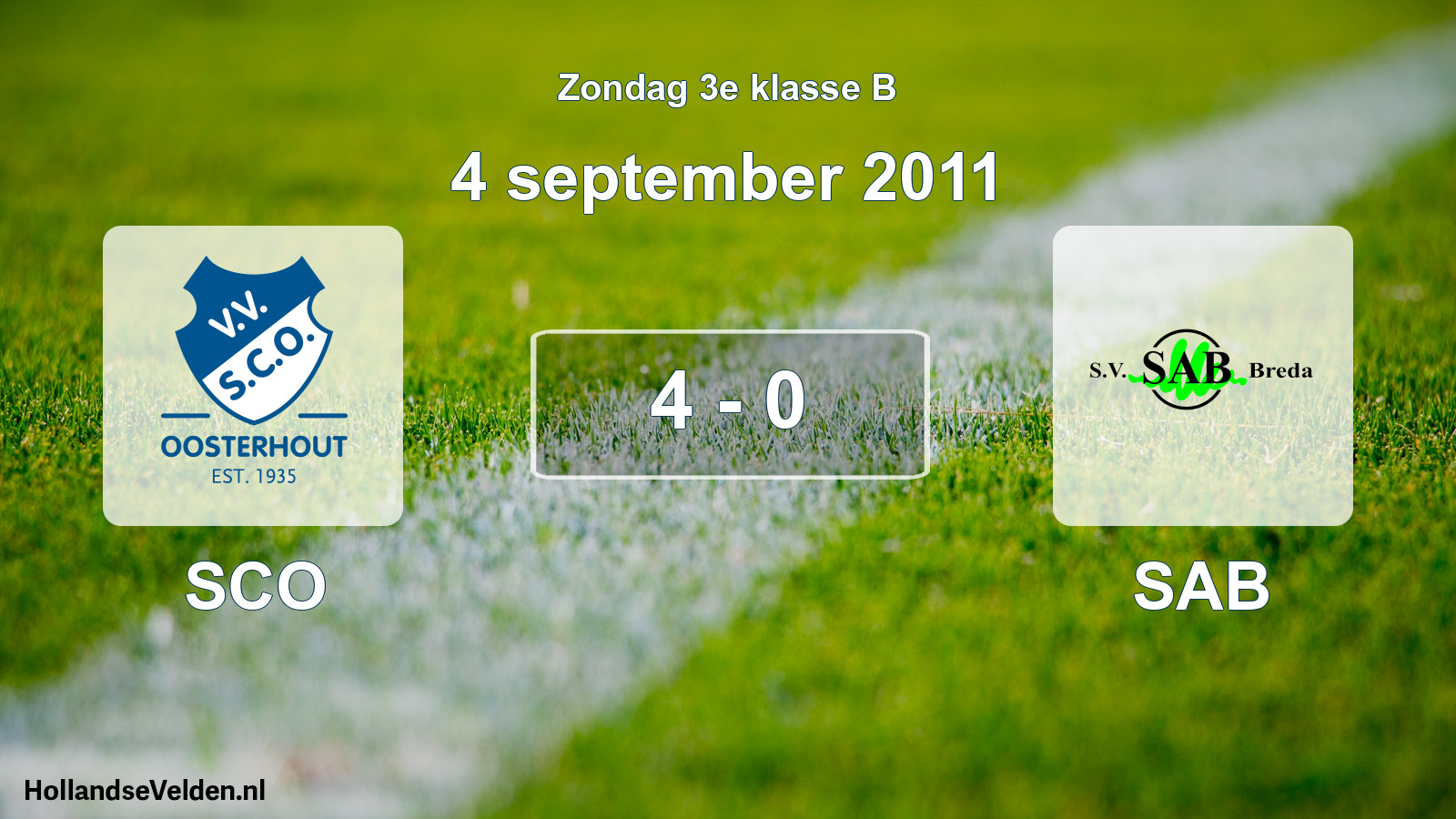 Total number of matches played: SCO - SAB 4 - 0 (4 September 2011)