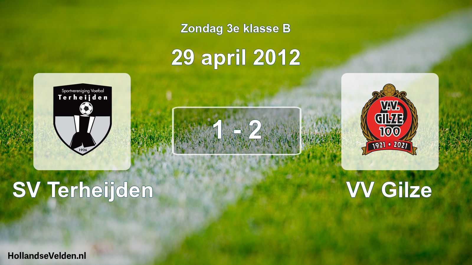 Total number of matches played: SV Terheijden - VV Gilze 1 - 2 (29 April 2012)