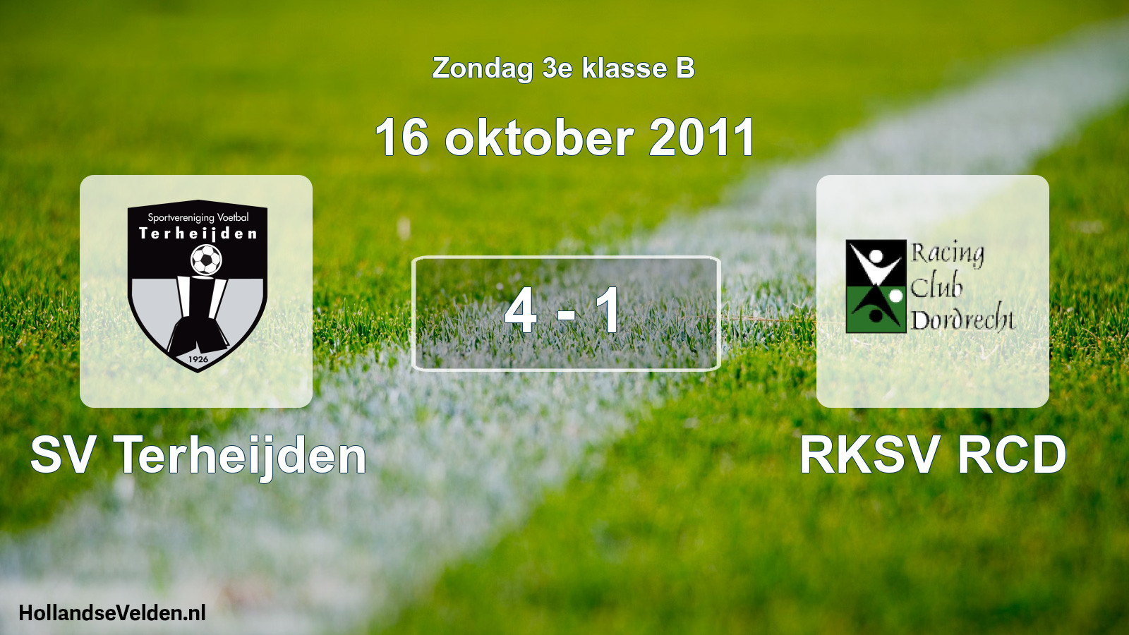 Total number of matches played: SV Terheijden - RKSV RCD 4 - 1 (16 October 2011)