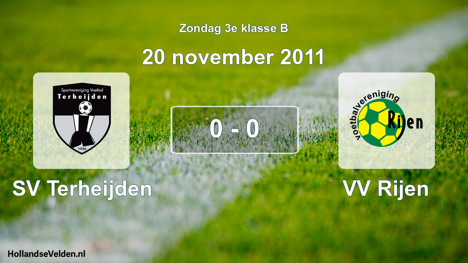 Total number of matches played: SV Terheijden - VV Rijen 0 - 0 (20 November 2011)
