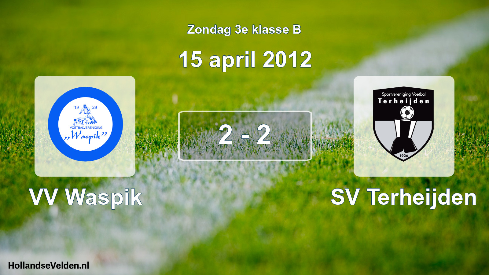 Total number of matches played: VV Waspik - SV Terheijden 2 - 2 (15 April 2012)