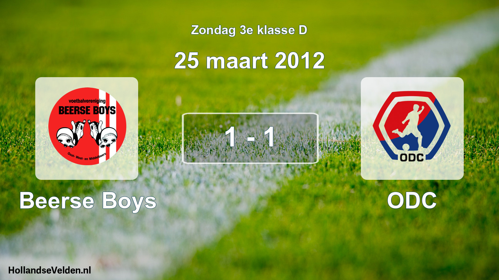 Total number of matches played: Beerse Boys - ODC 1 - 1 (25 March 2012)