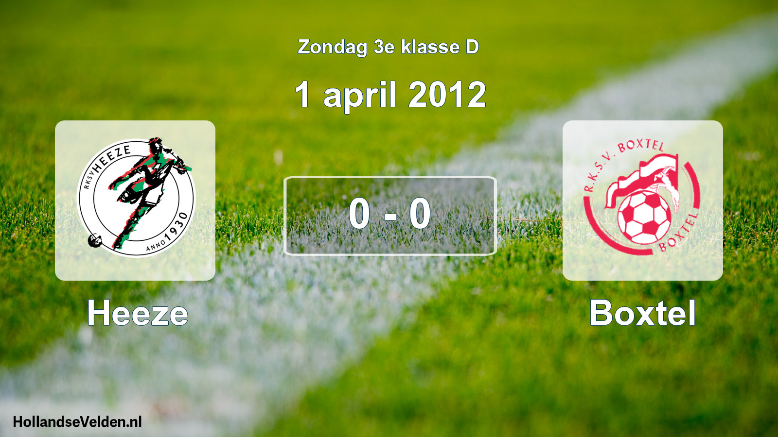 Total number of matches played: Heeze - Boxtel 0 - 0 (1 April 2012)